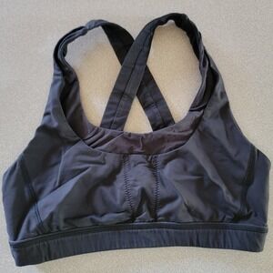 Lululemon Cross Back Sports Bra Medium Support Workout Gym Black‎ Size S